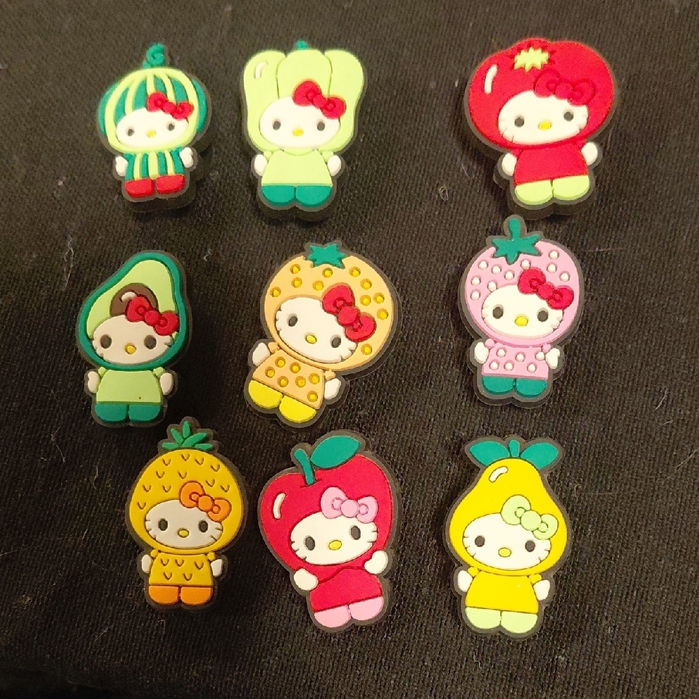 Hello Kitty Fruit Character Shoe Charms - Multicolor